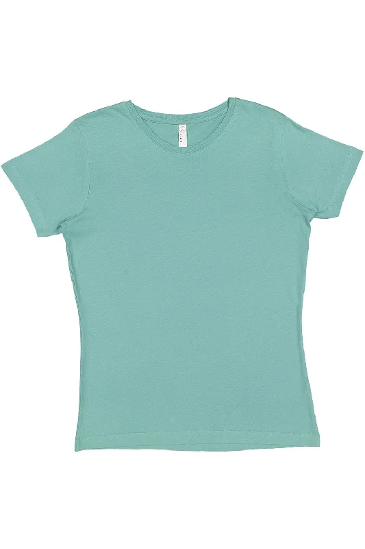 Youthful Style LAT Womens Fine Jersey Short Sleeve Crewneck T-Shirt - Saltwater Green