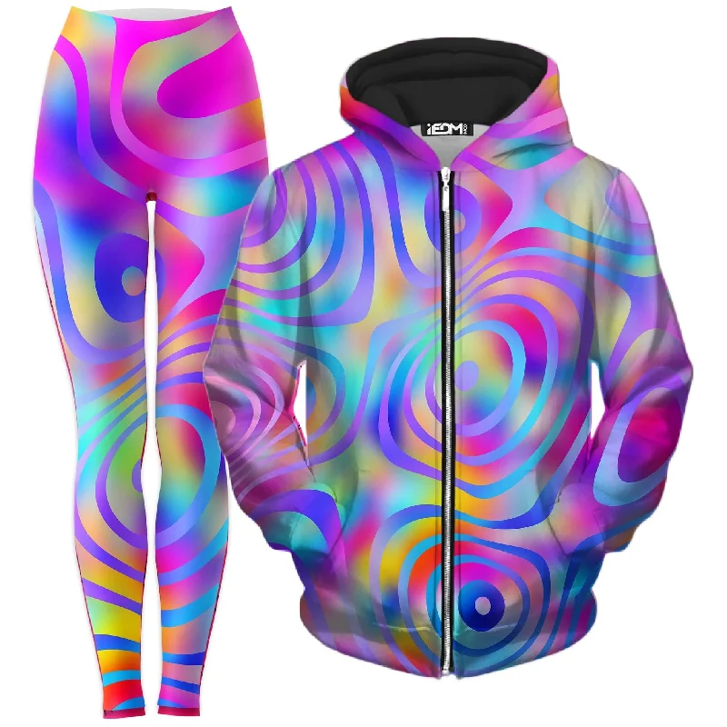 Modern Comfort Cali Dreaming Zip-Up Hoodie and Leggings Combo