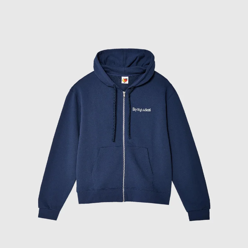 Printed Patterns SKY HIGH AND SONS ZIP-UP KNIT HOODIE