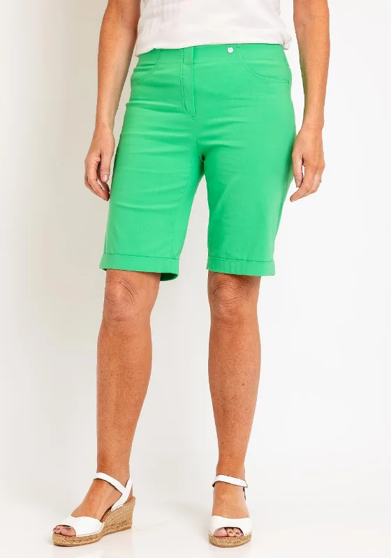 Versatile Wear Robell Bella 04 Turn Up Shorts, Bright Green