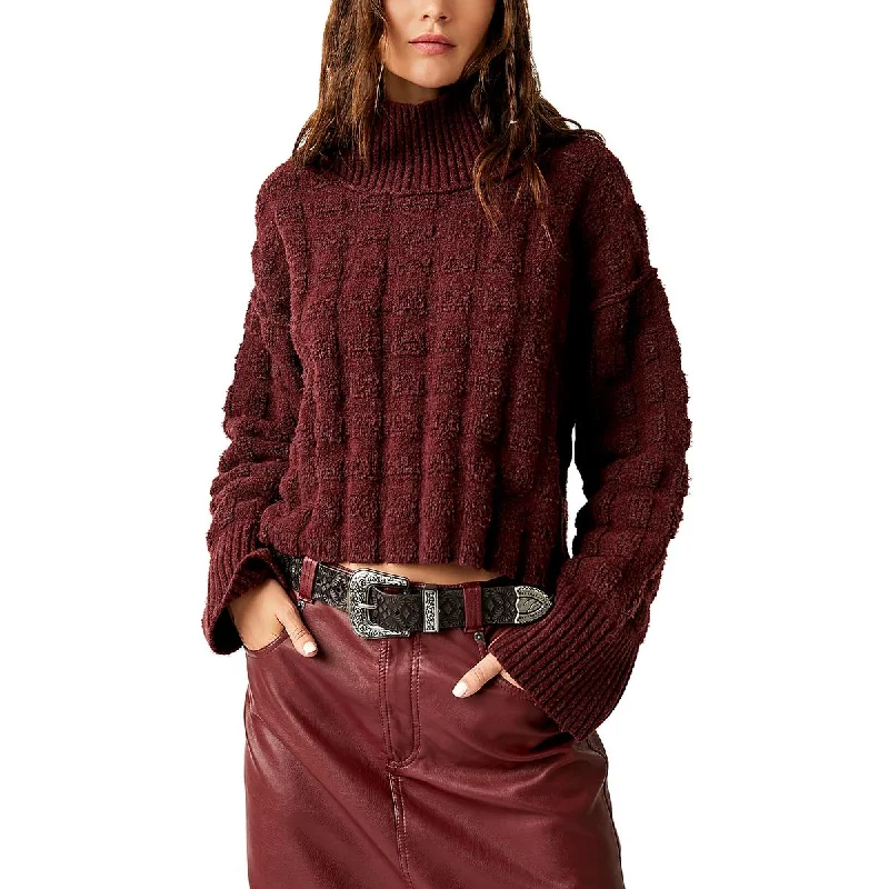 Smart Comfort We The Free Womens Soul Searcher Textured Pullover Mock Turtleneck Sweater