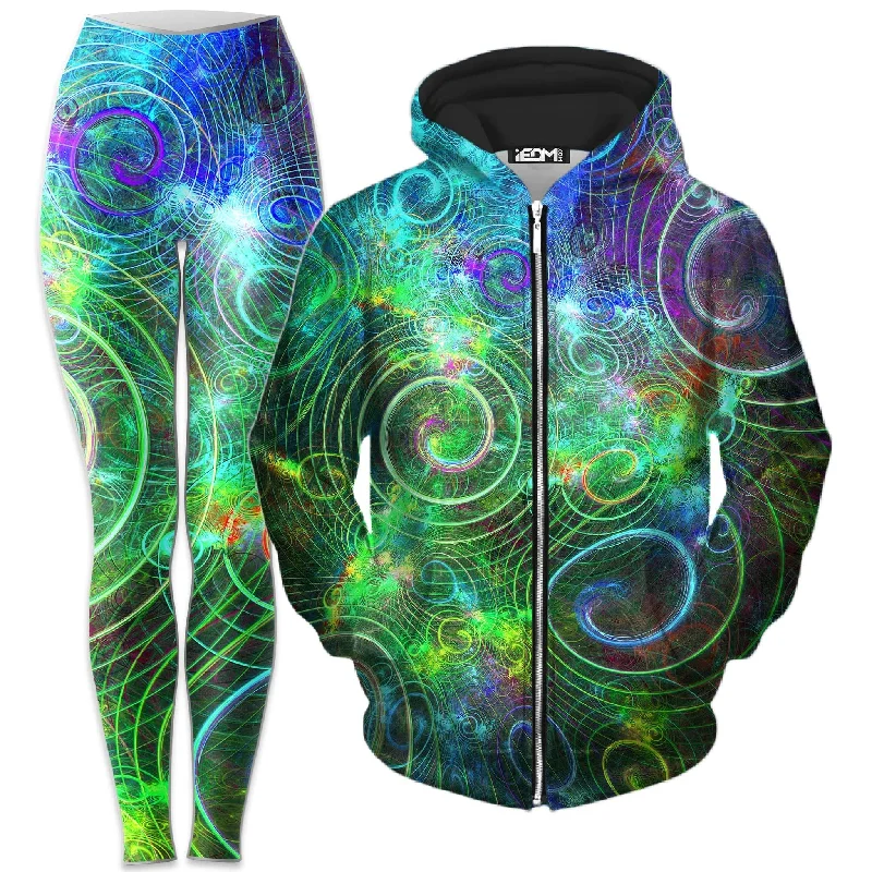 Classic Items Mental Twist Zip-Up Hoodie and Leggings Combo