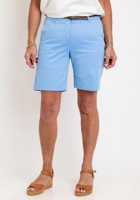 High Street Design B. Young Days Belted Chino Shorts, Vista Blue