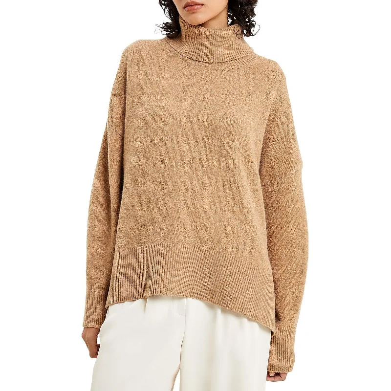 British Style French Connection Womens Ribbed Trim Knit Turtleneck Sweater