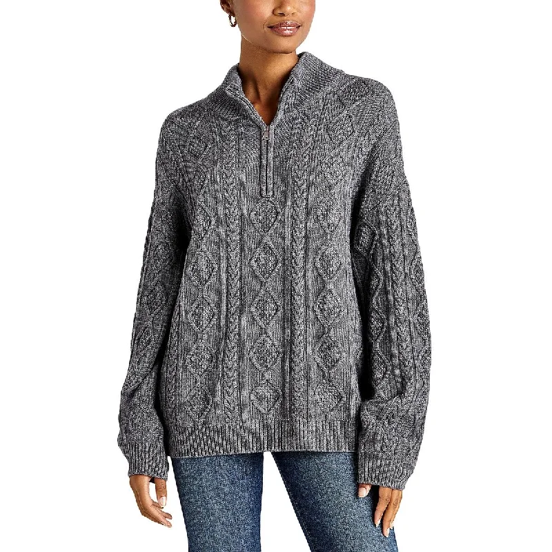 Quality Tailoring Splendid Womens Dakota Cable Knit 1/4 Zip Pullover Sweater