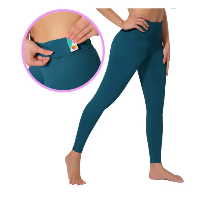 Noble And Elegant High Waist buttock Lifting nude feeling Yoga pants women solid color quick dry