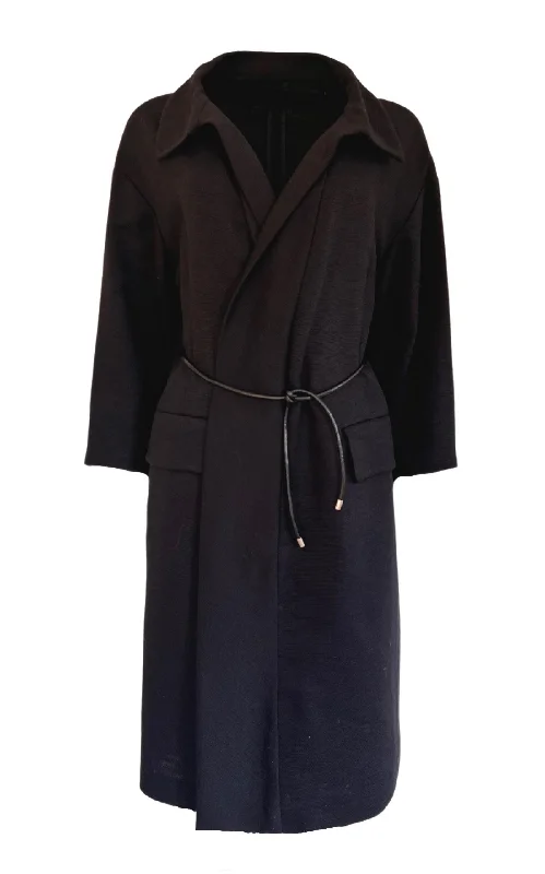 Personalized Series Black Cotton Three-Quarter Coat