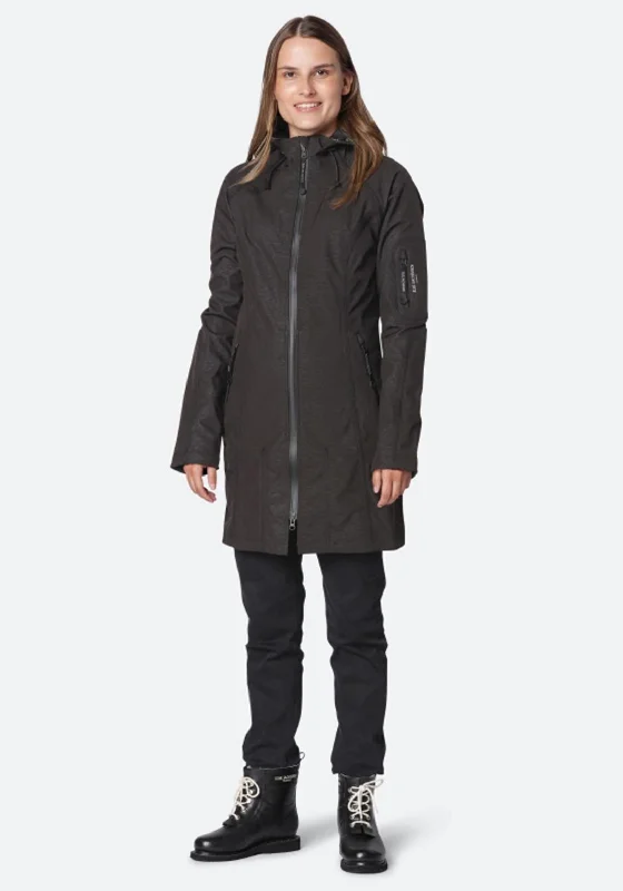 Comfortable Fashion Ilse Jacobsen Rain 07 Hooded Raincoat, Black