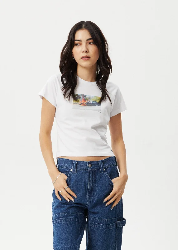 High Street Series AFENDS Womens Omw - Baby Tee - White