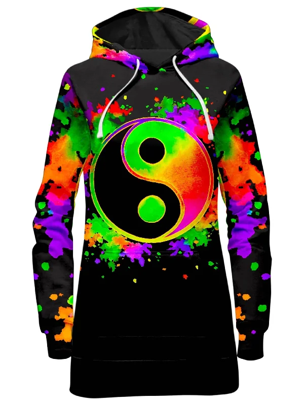 Fashion Classic Splatter Yin Yang 2 Hoodie Dress