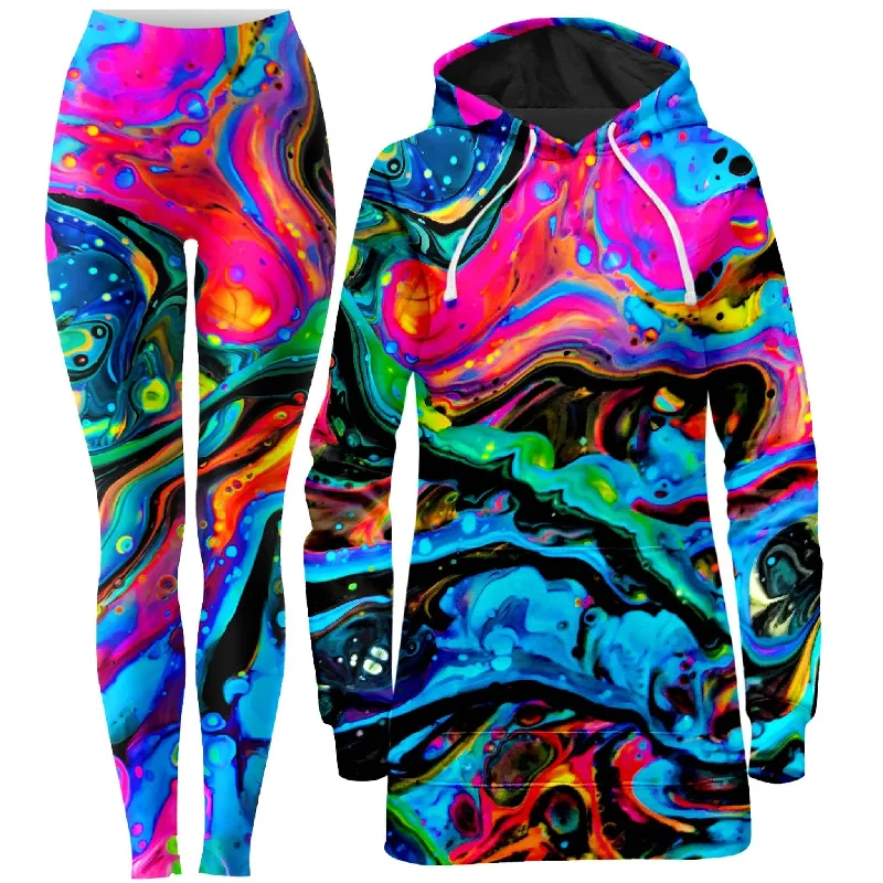 Sports Trend Funkadelic Hoodie Dress and Leggings Combo