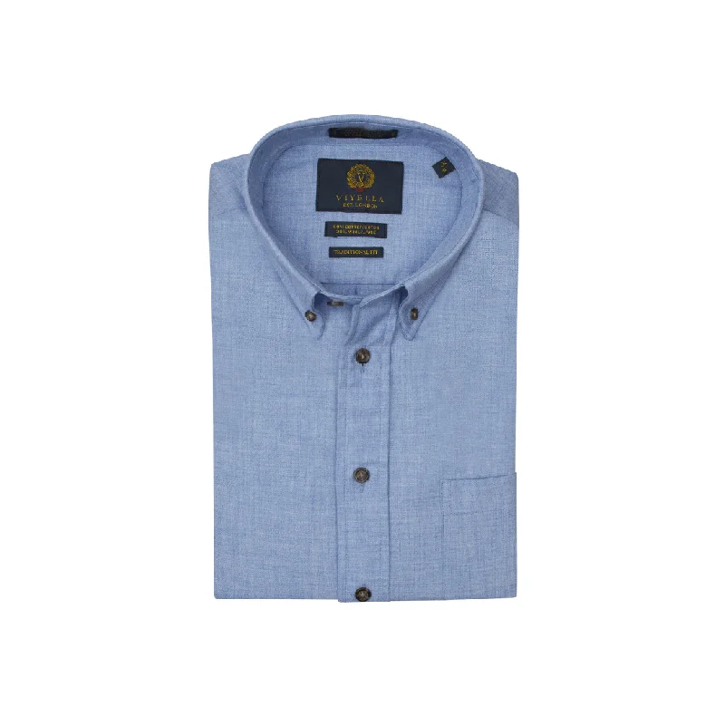 British Style Viyella Men's Shirt - 255401 Chambray