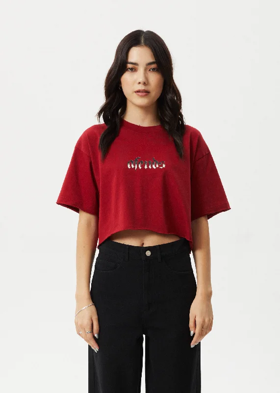 Integrated Design AFENDS Womens Scorpio Slay - Slay Cropped Tee - Ketchup