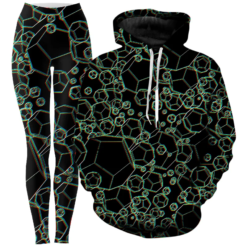 Dressing Tips Dodecahedron Madness Glitch Hoodie and Leggings Combo