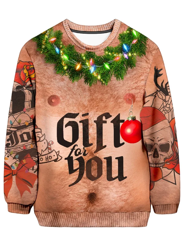 Retro Design Santa Bod Christmas Ugly Sweatshirt