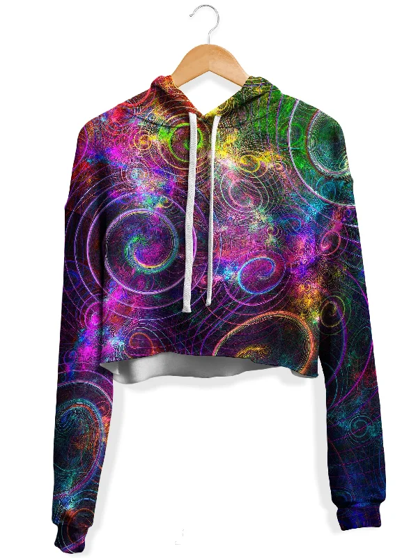 Comfortable Outfits Mental Swirl Fleece Crop Hoodie