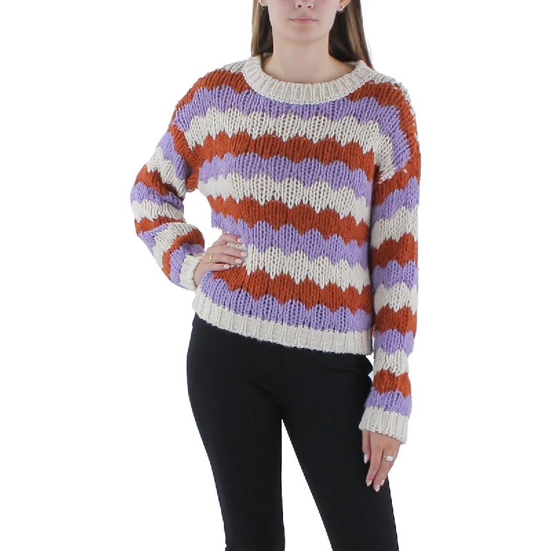 Luxury Fashion OWN IT. Womens Knit Striped Crewneck Sweater