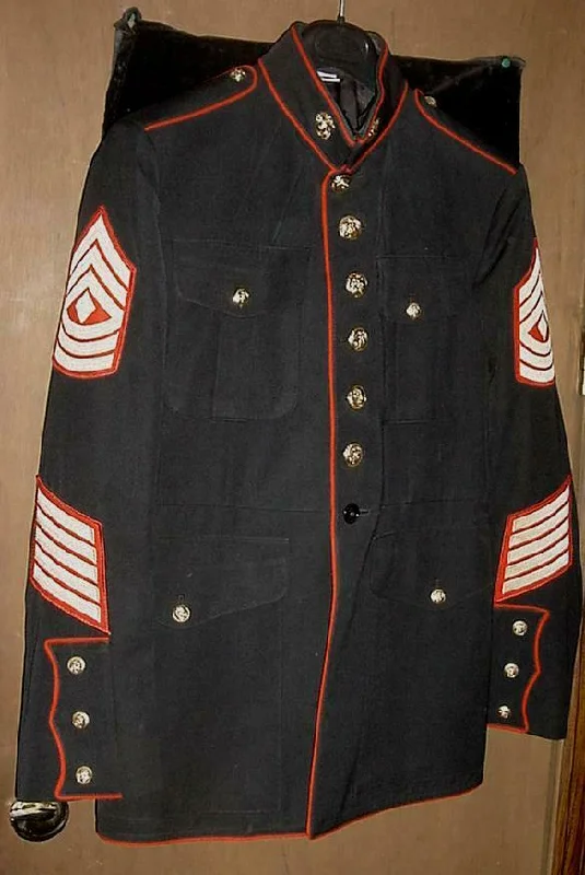 Classic Style Authentic USMC Marine Corps Dress Blue Uniform Coat - RARE Size 44R