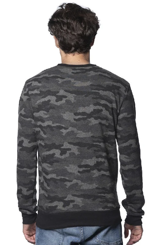 Exquisite Design Crew Neck Camo Sweatshirt Made in USA 25159VCM