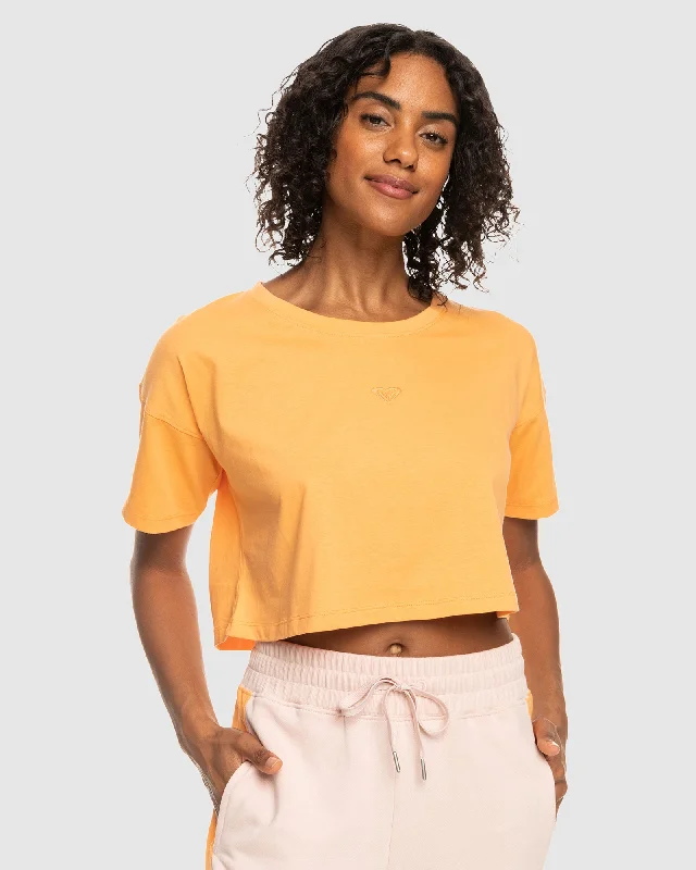 Classic Style Womens Essential Crop Tee T-Shirt