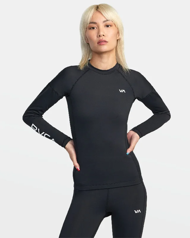 Street Fashion Womens Compression Long Sleeve Rash Vest