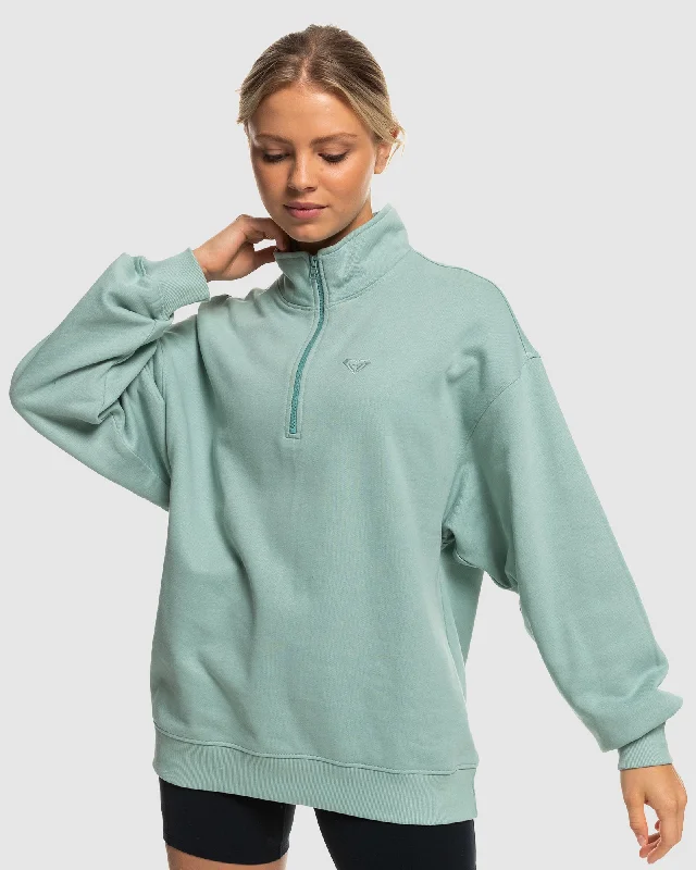 Tropical Style Womens Essential Energy Half Zip Sweatshirt