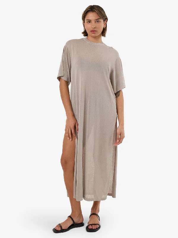 Lounge Wear Boho maxi dress Anais Knit Dress - Oyster Grey