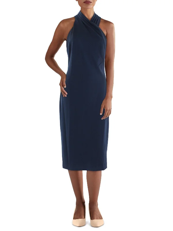 Harland Womens Crepe Midi Midi Dress