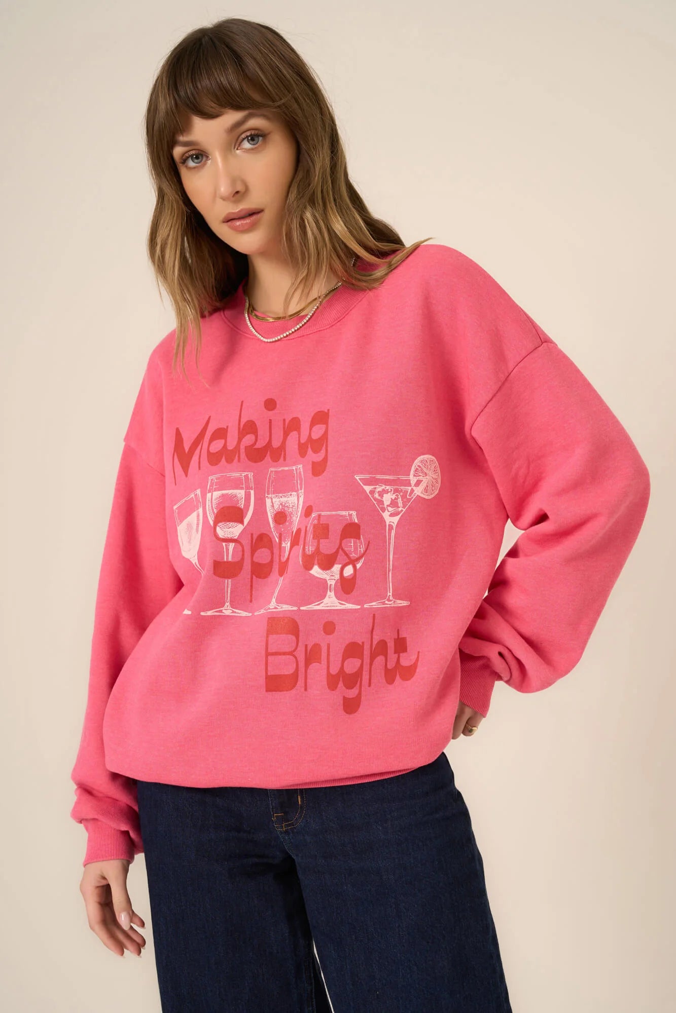 Comfortable Outfits Youthful style Making Spirits Bright Sweatshirt