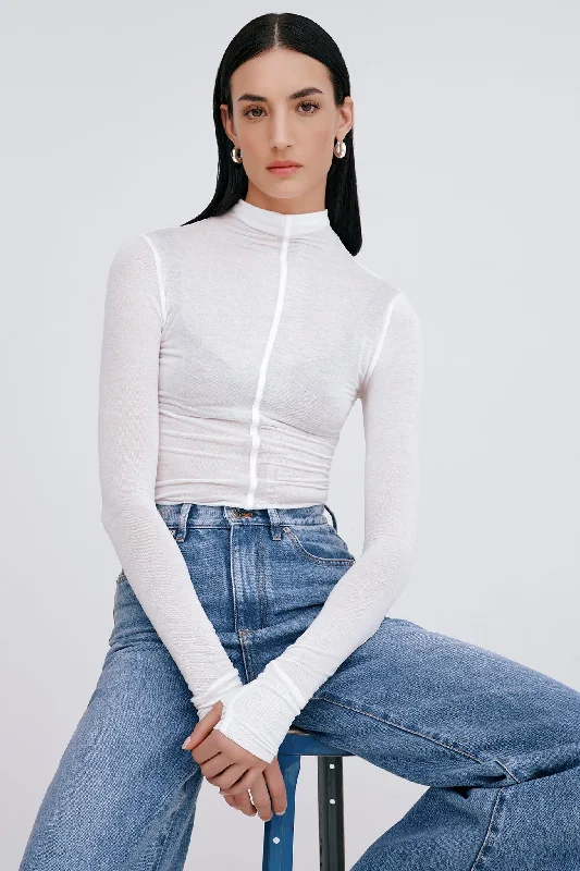 Classic Series Retro fashion Alicia Sheer Turtleneck