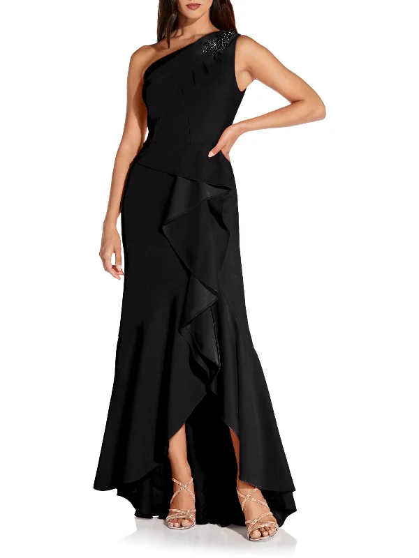 Fashion Wear Tiered dress Womens Ruffled Maxi Evening Dress