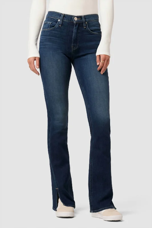 Barbara High-Rise Baby Bootcut Jean W/ Slit Hem In Nation