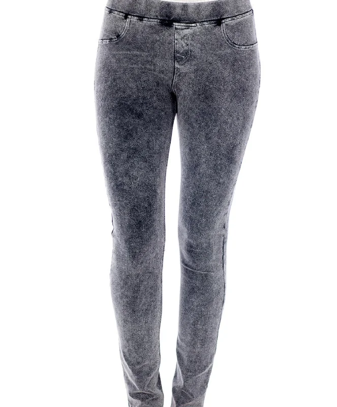 High-end Fashion Printed cargo pants Capri Jeggings In Charcoal