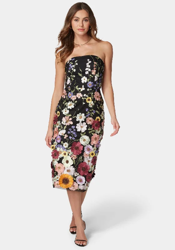 Fashion Expert Delilah Floral Embroidered Dress