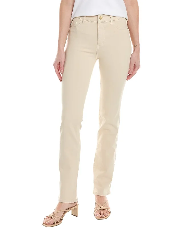 DL1961 Mara Straight Mid-Rise Parchment Instasculpt Jean