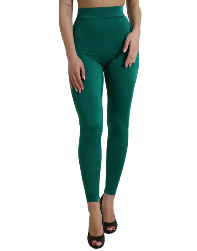 Bright Colors Slim ankle-length leggings Dolce & Gabbana  Nylon Stretch Slim Leggings Women's Pants