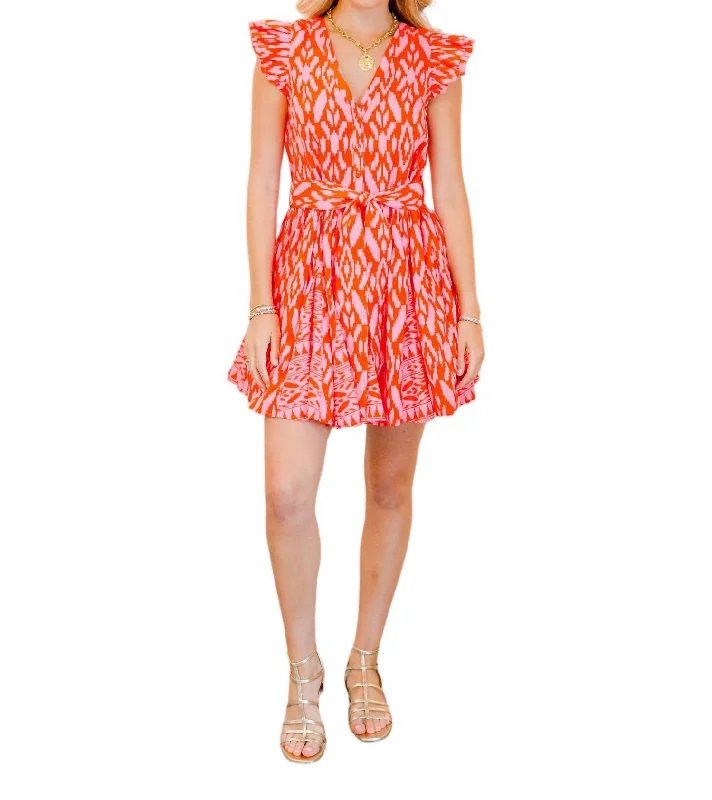 Fashion Classic Lela Mini Dress In Jaiper Ikat Print