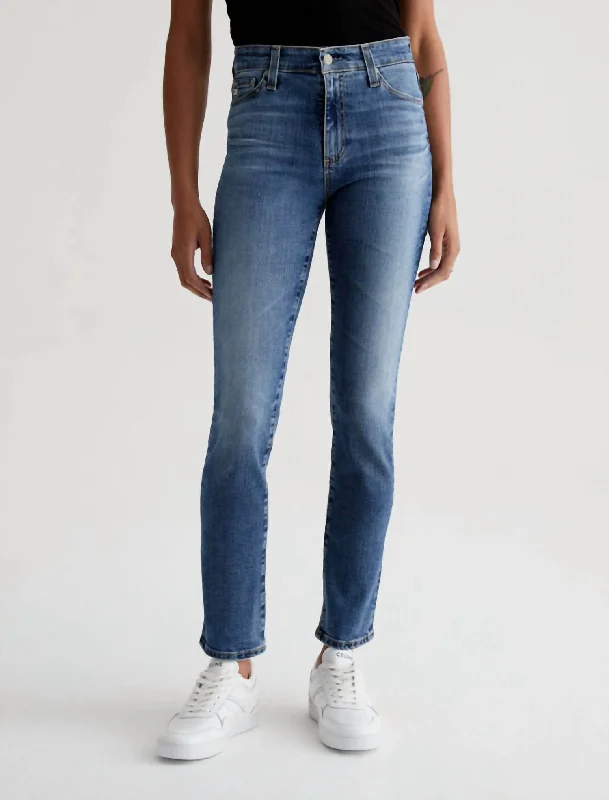 Mari High Rise Slim Straight Jeans In 15 Years Shoreline