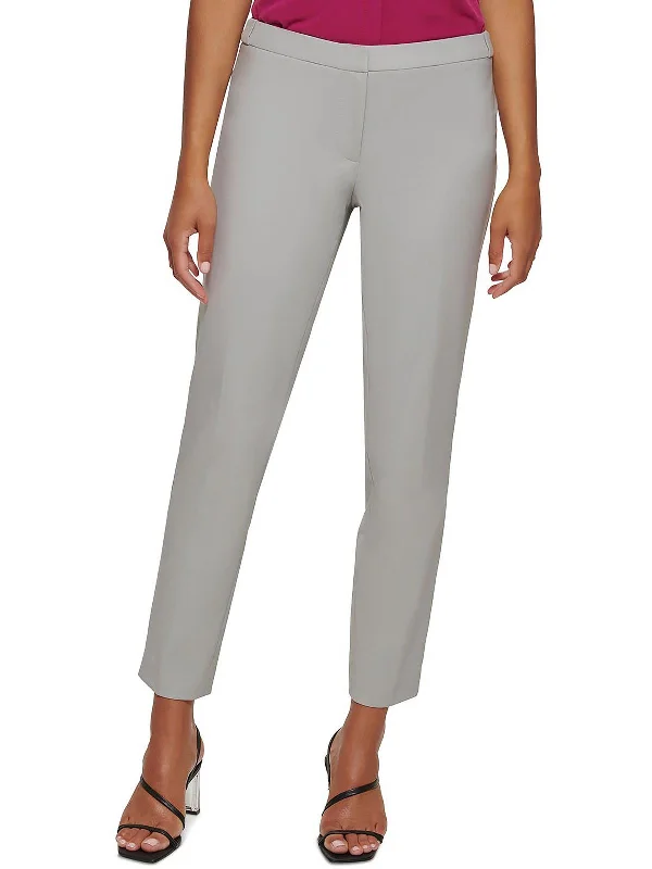 Petites Womens Straight Leg Formal Dress Pants