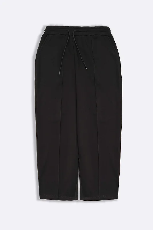 PLEATED NEOPRENE TROUSERS