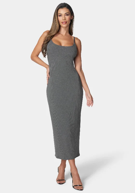 Elegant Series Rib Tank Maxi Dress