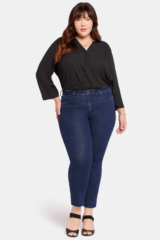 Versatile Wear Full-length jeans Sheri Slim Ankle Jeans In Plus Size - Mystique