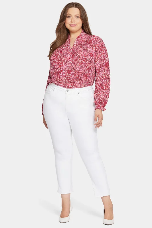 Sheri Slim Ankle Jeans In Plus Size - Optic White