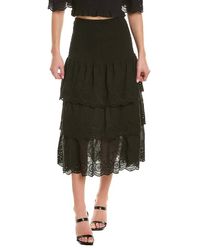 Dani Midi Skirt In Black