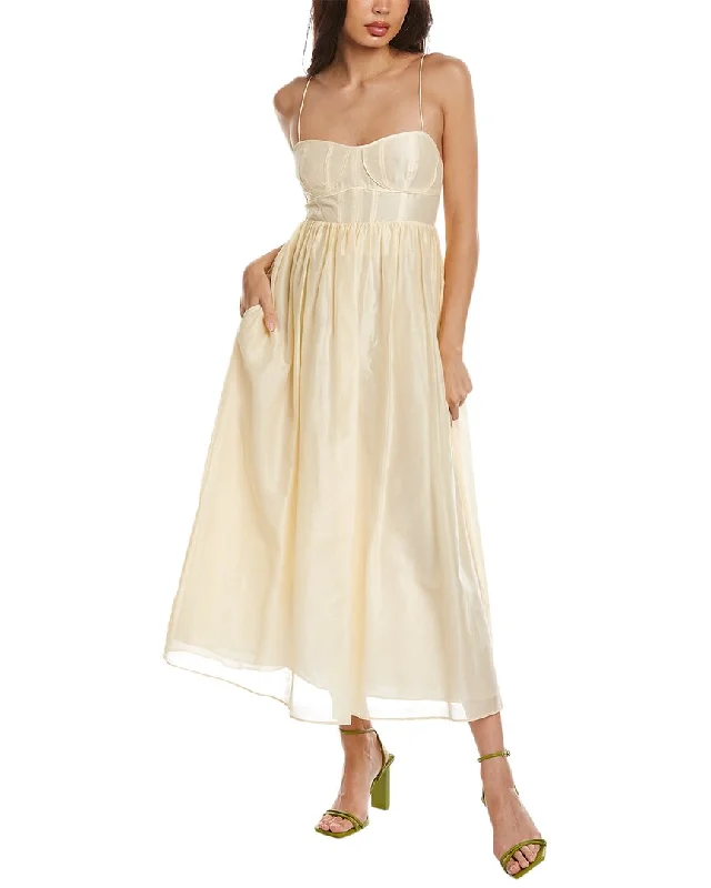 Minimal Classic Side-slit skirt Ulla Johnson Silk-Blend Maxi Dress