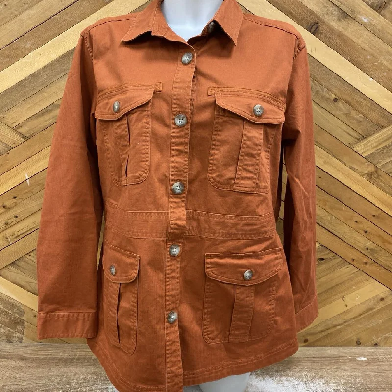 Eddie Bauer - Women's Button-Up Shirt Jacket - MSRP comp $129: Orange-women-MD