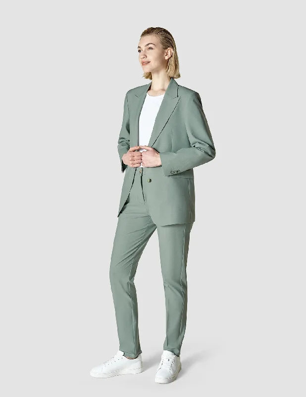 Versatile Itinerary Textured Essential Suit Tapered Calm Green Melange