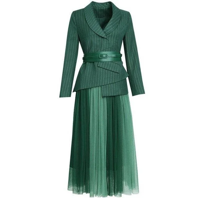 Green Skirt Suit