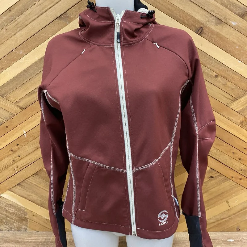 Loki - Women's Hooded Softshell Jacket - MSRP $249: Burgundy -women-SM