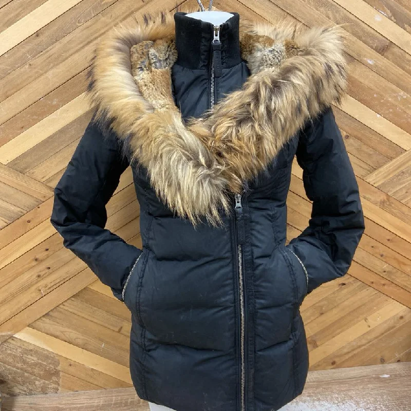 Warm Comfort Moto jacket Mackage - Women's Winter Parka - MSRP compared $1400: Black-women-2XS